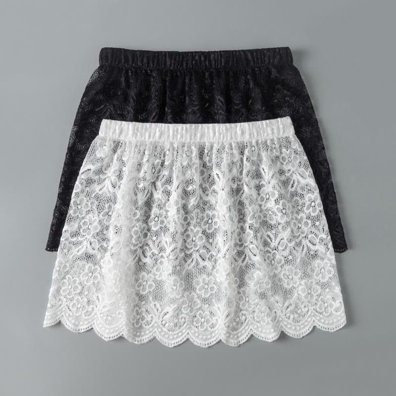 Lace skirt skirt can be worn with high waist, medium length, new style, versatile see-through gauze skirt, long skirt, bottoming mesh petticoat
