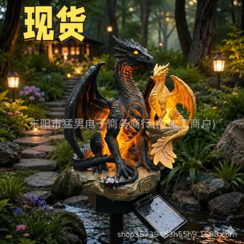 Cross-border New Product Dragon Heritage Solar Garden Light