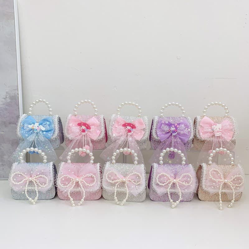 New Children's Accessory Bag Summer Fashion Crossbody Bag Girls Pearl Handbag Princess Bag Small Fragrance Style Coin Purse