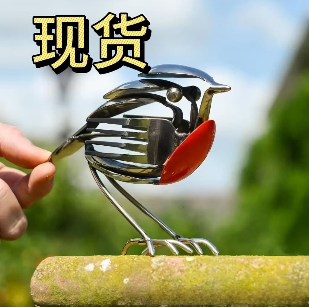 Cross-border Portable Hot Selling New Scrap Metal Art Sculpture Robin Metal Art Sculpture