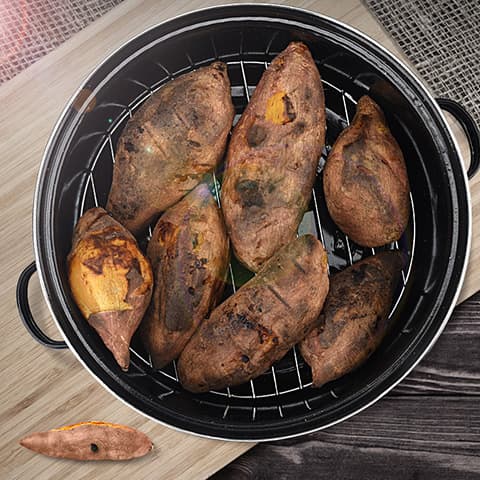 Roasted sweet potato pot, household roasted sweet potato pot, barbecue pot, household barbecue stove, roasted sweet potato artifact, barbecue plate, barbecue