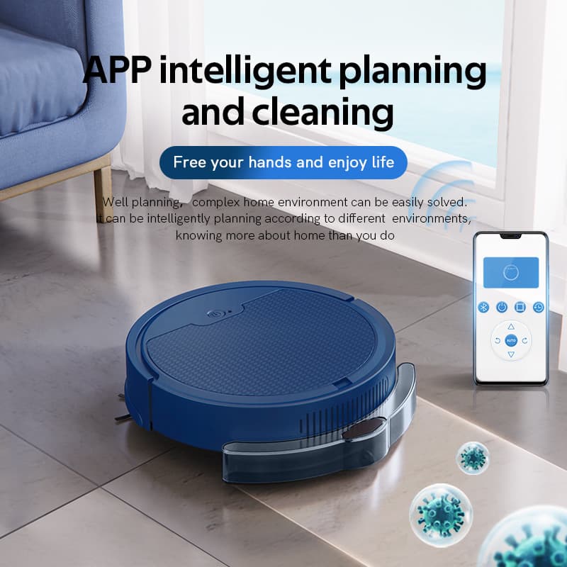 Smart Robotic Vacuum Cleaner with Water Tank 3-in-1 Mop