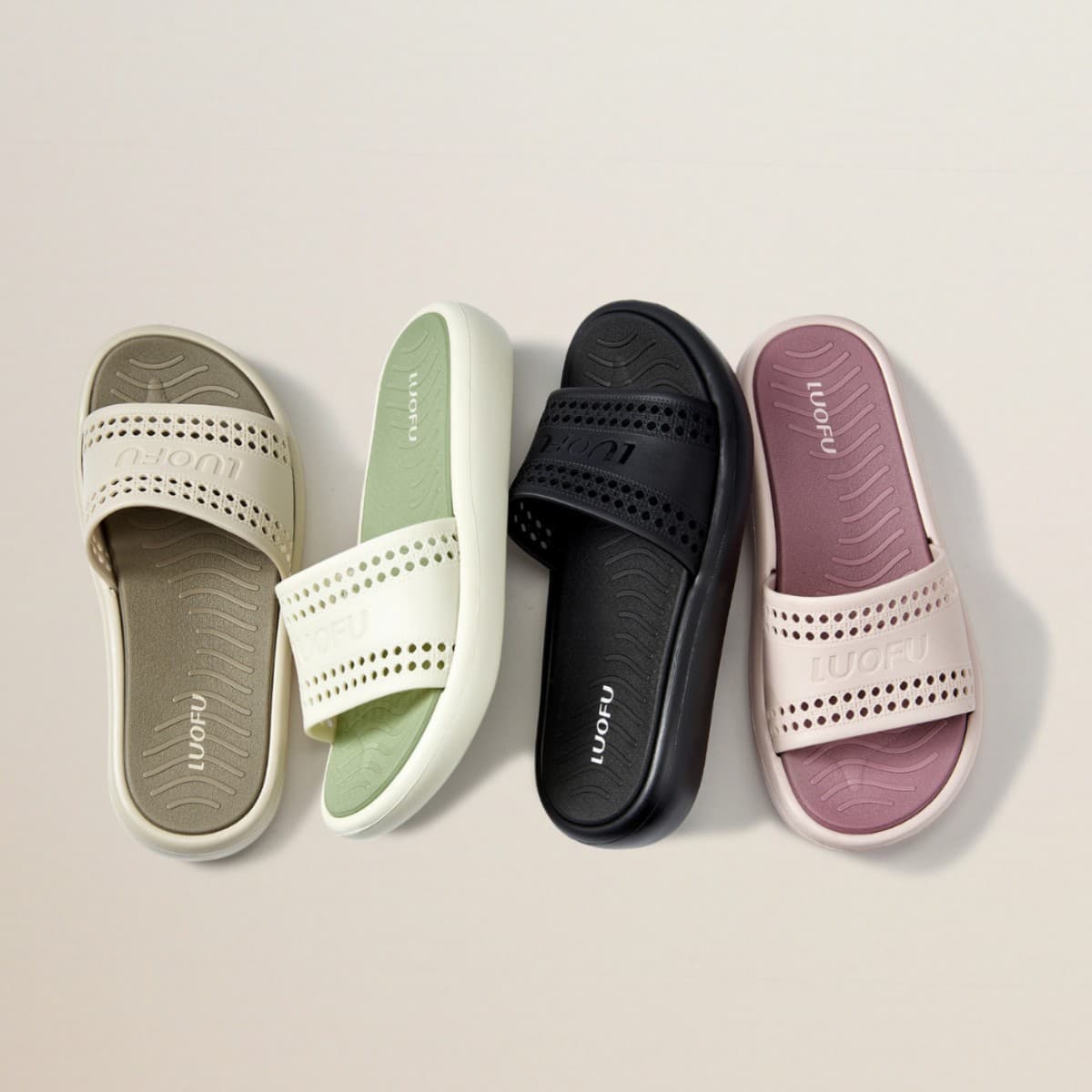 LUOFU 2026 Slippers Women Thick Sole Anti-Slip Indoor Outdoor Bathroom Sandals Summer Wear