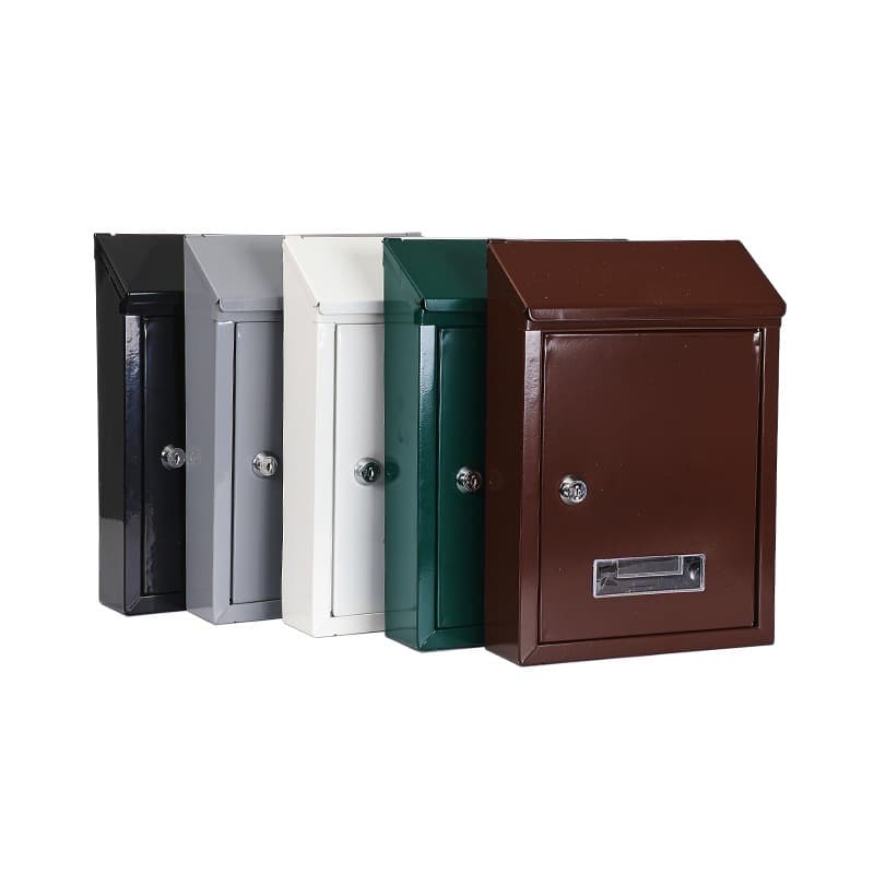 Mailbox, secure wall-mounted mailbox with key lock, outdoor mailbox, suggestion box, metal delivery box, cross-border