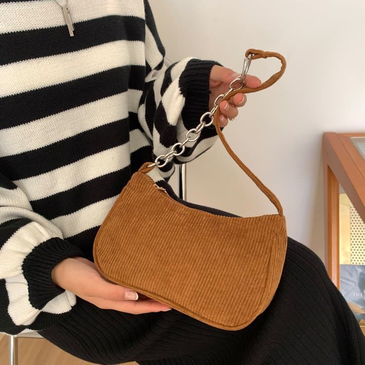 Customized 2024 summer new style versatile simple women's shoulder underarm bag women's bag chain women's bag fashion bag