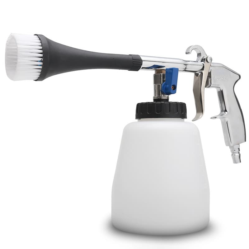 Brush Head Tornado Cleaning Gun - Portable Blow Water and Dust Descaling Tool for Auto Parts Cleaning