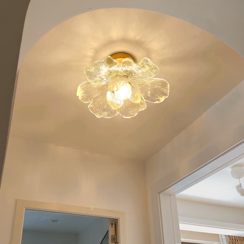 French Vintage Petal Corridor Light Balcony Staircase Cloakroom Entryway Ceiling Lamp casagd