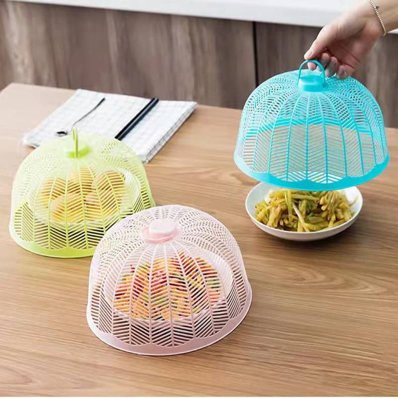 Small Plastic Round Transparent Food Covers for Tables, Mosquito and Insect-Proof for Home Use