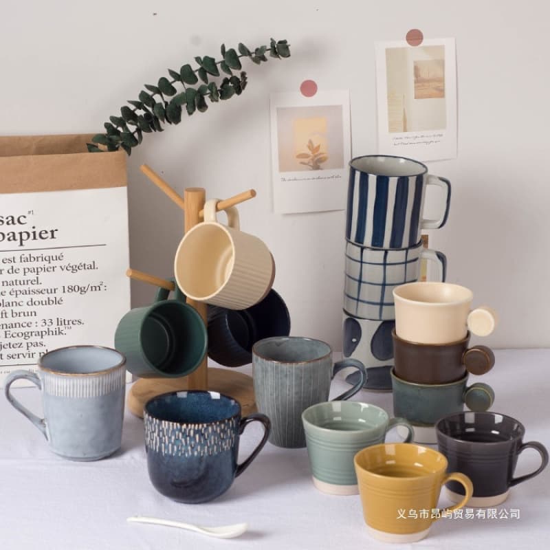 Slightly imperfect ins-style ceramic mug breakfast cup, simple ceramic cup for women, coffee cup, water cup, student cup