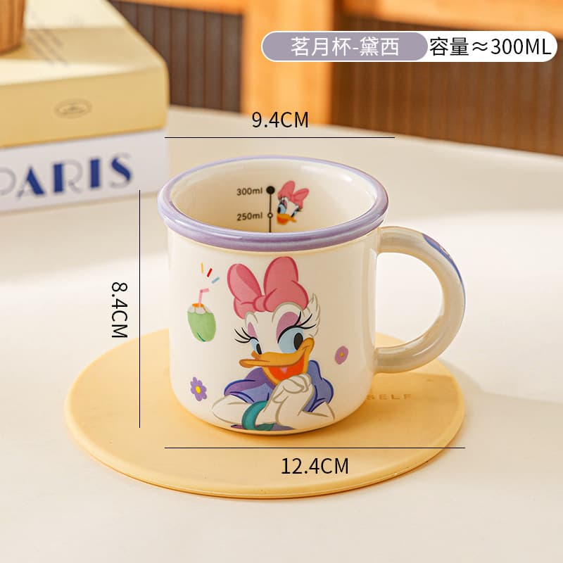 Mickey Ceramic Mug, Cartoon Breakfast Cup for Home, Coffee Cup, Birthday Gift, Souvenir, Disney Licensed