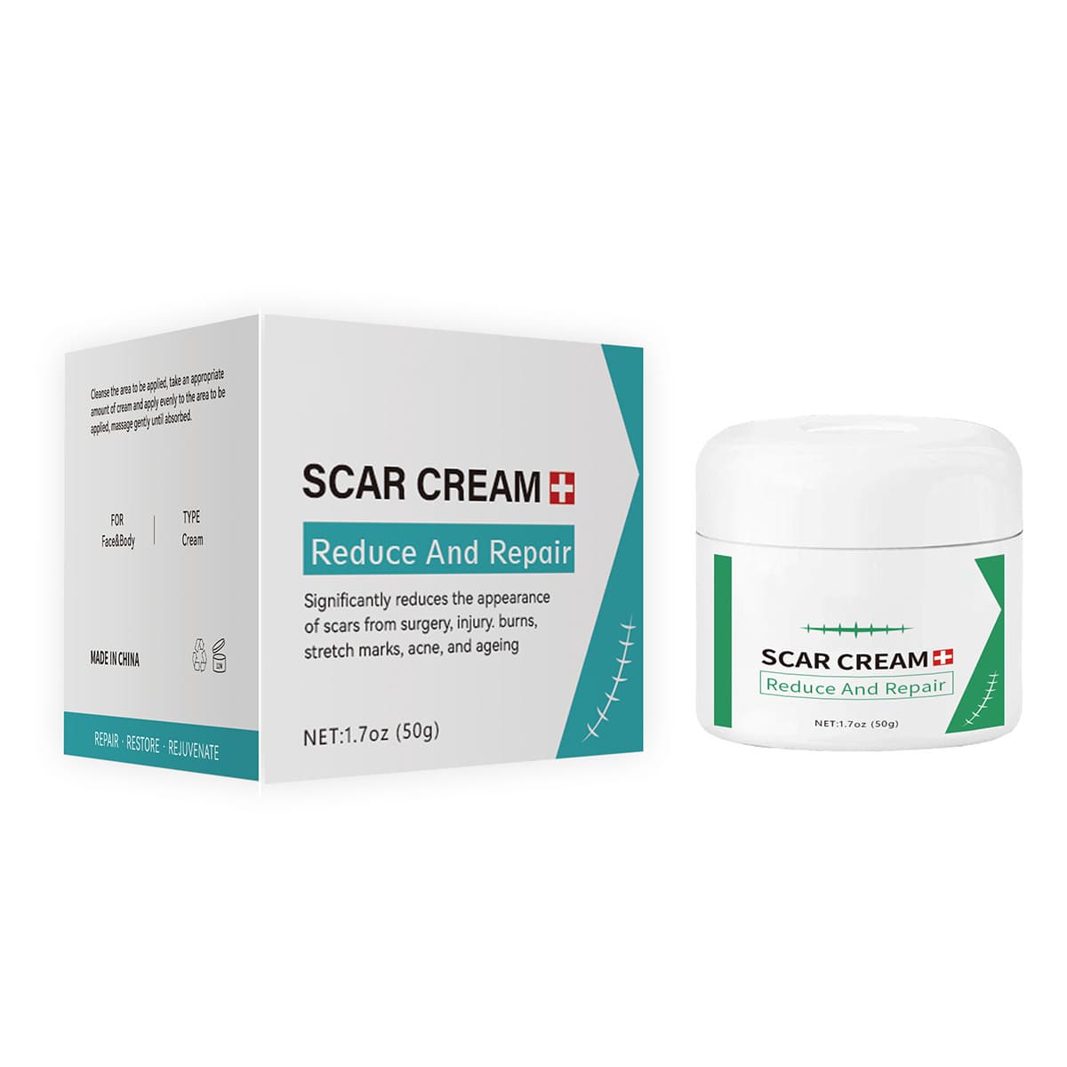 Scar Cream, Skin Smoothing Cream, Scar Care Cream, 50g/Box, Cross-Border