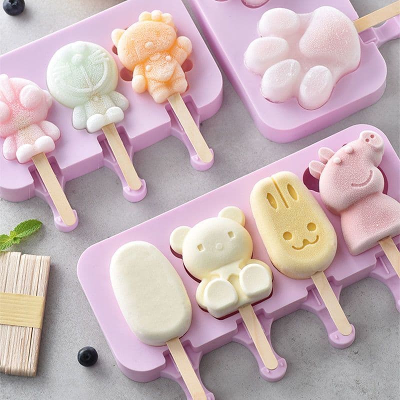 Ice Cream Mold Homemade Food-Grade Silicone Mold Popsicle Ice Cream Cheese Stick Ice Lolly Children Home