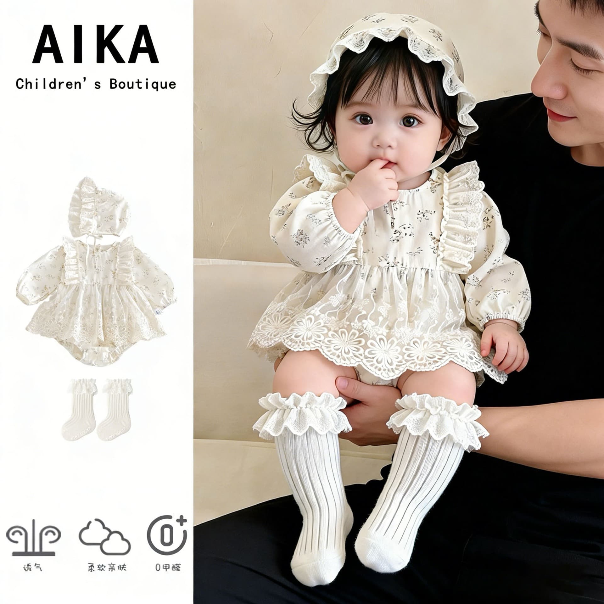 Baby Romper Korean Style 2026 New Princess Bodysuit for Newborn 100 Days Birthday Party Dress
