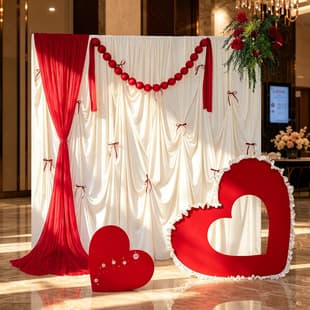 Youai Xishi Wedding Decoration Garland Wedding Room Decoration Set Hotel Bedroom Women's Morning Robe Photo Background Wall