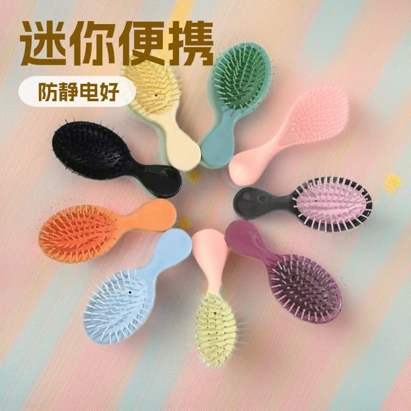 Candy Color Cushion Comb Mini Portable Foldable Air Cushion Comb Women's Massage Comb with Mirror Volumizing Scalp Comb