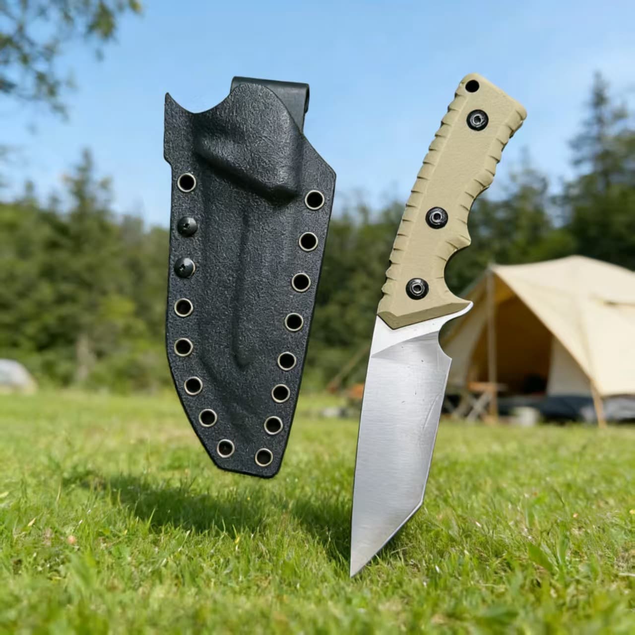 Cross-border best-selling outdoor survival all-in-one knife high hardness self-defense tactical knife portable fixed blade wilderness survival knife