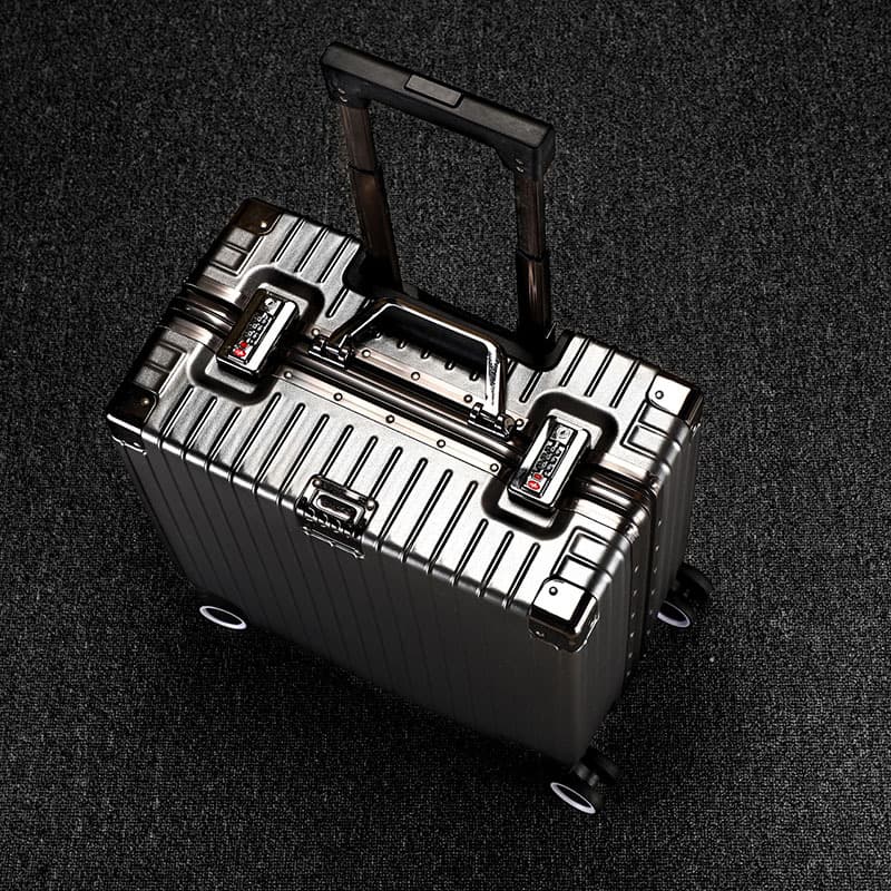 18-inch Aluminum Frame Suitcase, Carry-on Approved, Lightweight with Custom Logo and Password Lock