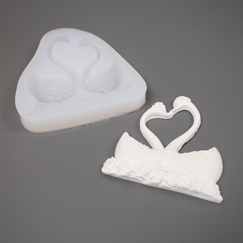 Valentine's Day Swan Animal Fondant Silicone Mold Cake Mold Chocolate Mold Plaster Mold Scented Candle Mold for Baking