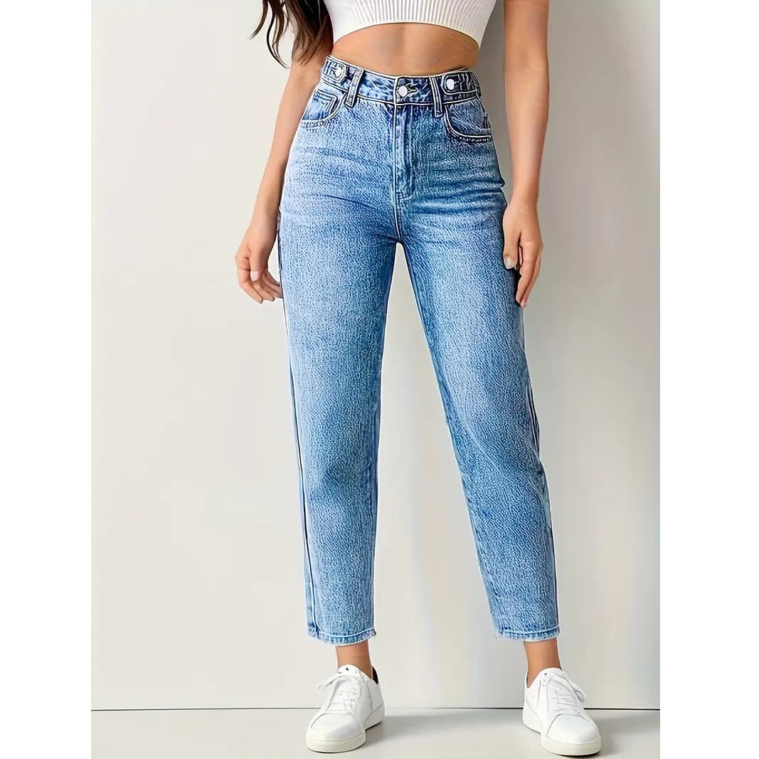 2026 New Cross-border Washed Casual Fashion Skinny Jeans Stretch Women's Large Size Commuting Versatile Amazon