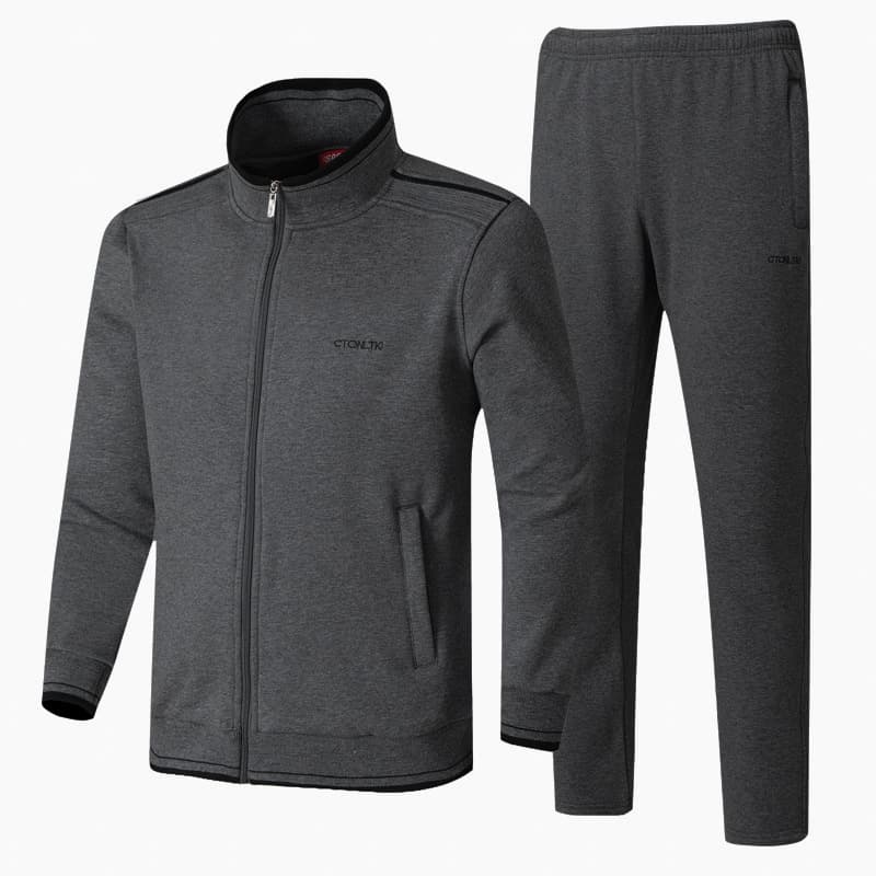 New men's casual two-piece cotton suit, autumn and winter three-piece casual suit, group uniform, sportswear