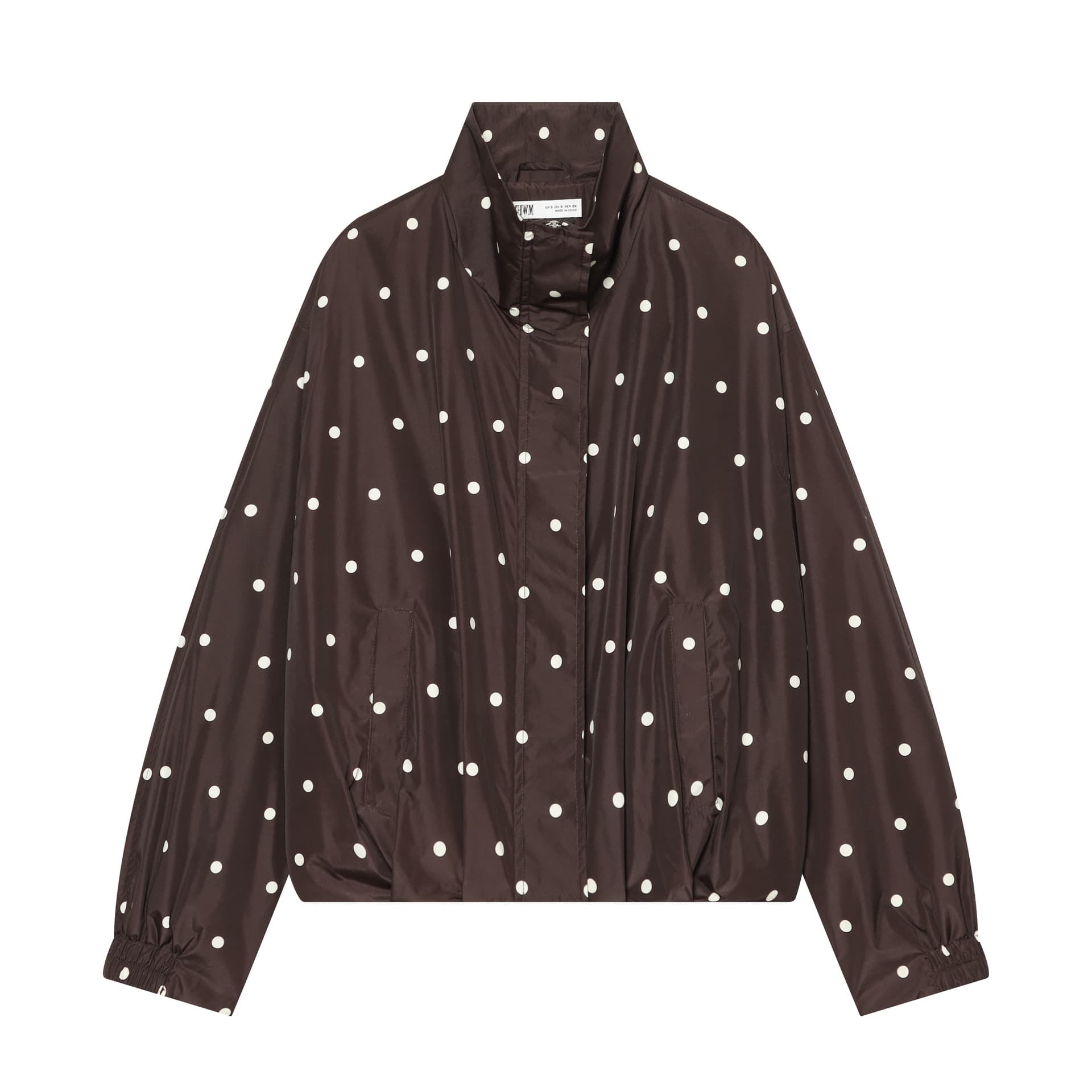 Cross-border Bestseller 2026 European & American Ins Style Chic Women's Fashion Polka Dot Bomber Jacket 6318278