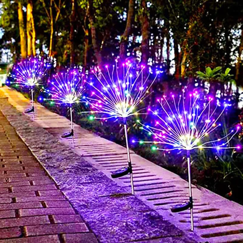 Solar ground lawn lamp, garden lamp, fireworks lamp, sunflower lamp, jellyfish lamp, firefly lamp, waterproof lamp