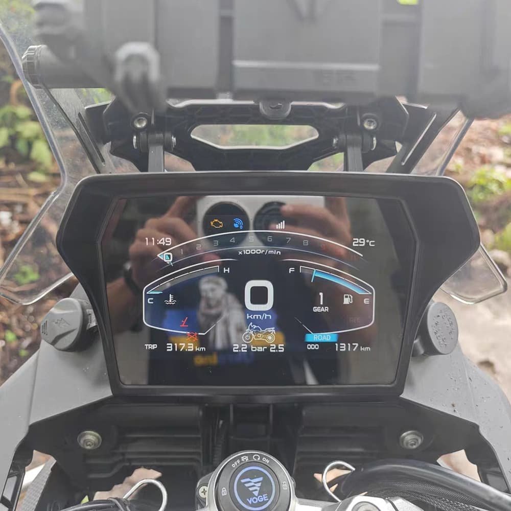 Compatible with Wuji DS525X/625X/900X SR250GT Motorcycle Instrument Sun Visor Screen Protector Decorative Shell