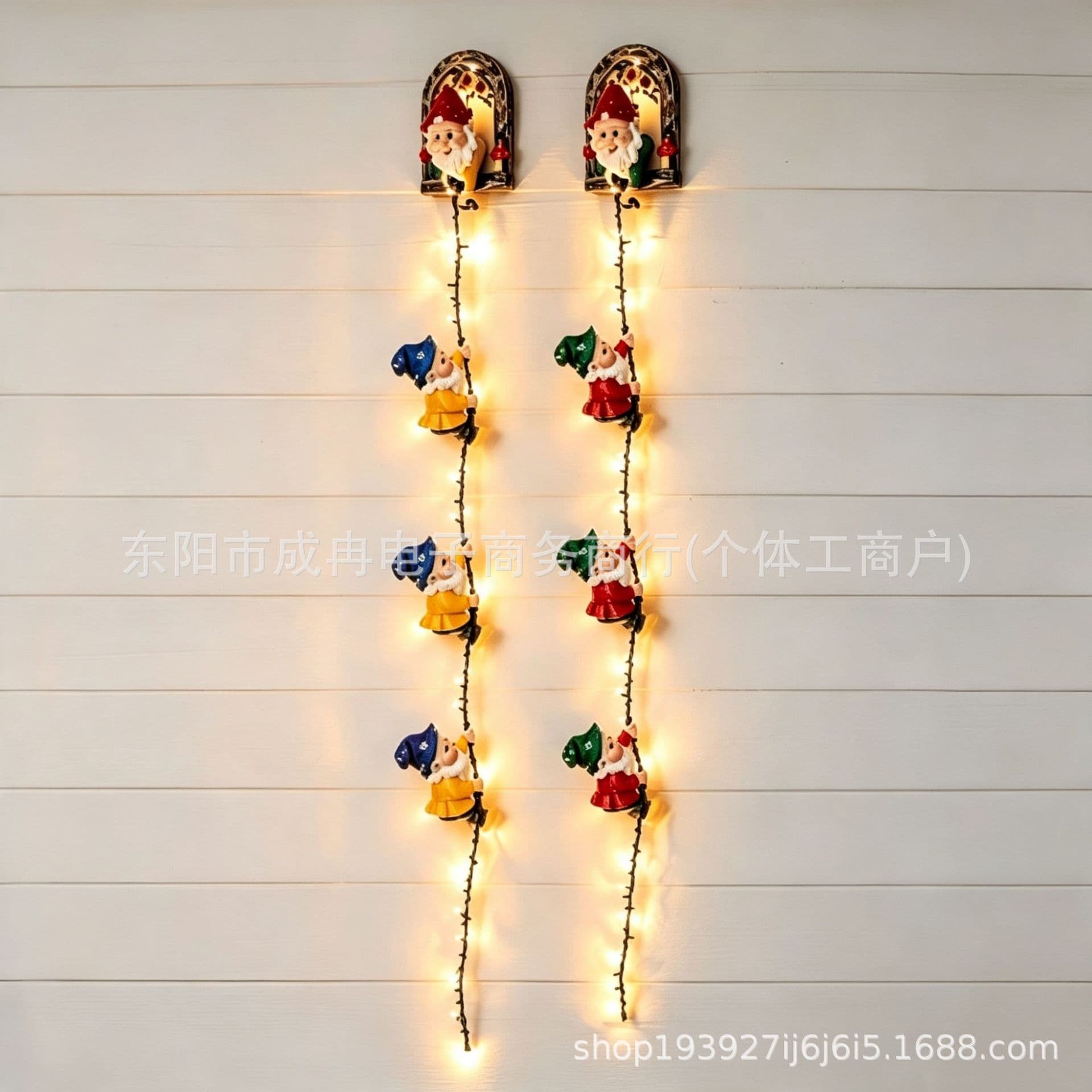 New Cross-border Product Gnome Climbing String Lights Christmas Gnome String Lights Craft Decoration