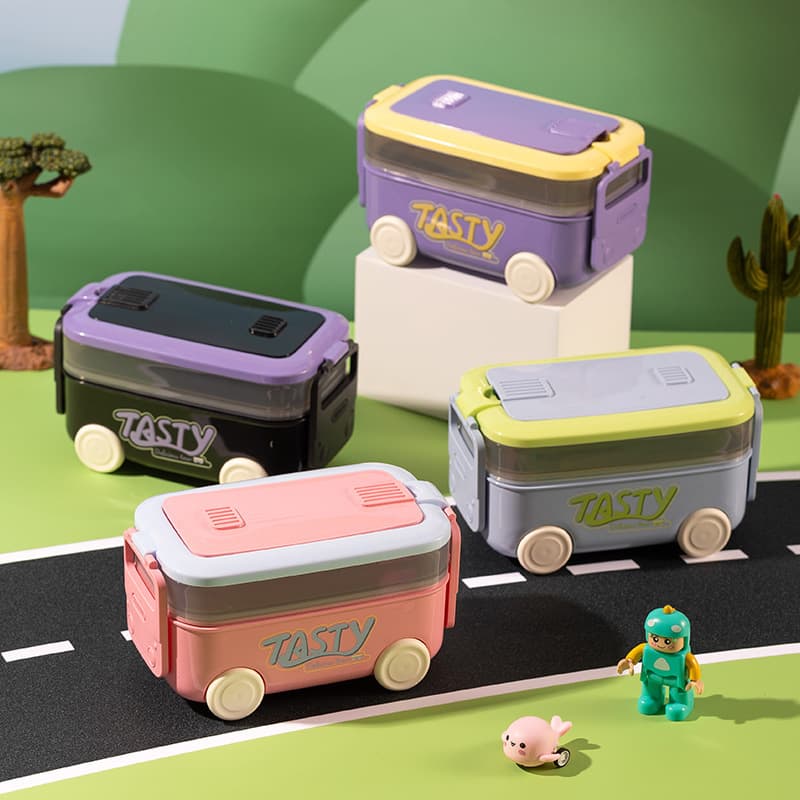 Cross-Border Lunch Box and Water Cup Set, Microwaveable Lunch Box for Office Workers, Special Lunch Box for Children, Double-Layer Lunch Box