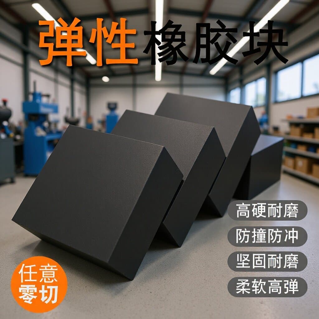 Bridge and Tunnel Vibration Damping Rubber Pad, Elastic Buffer Bumper, Air Conditioning Machinery Noise Reduction Rubber Block, Shock Absorbing Rubber Pad