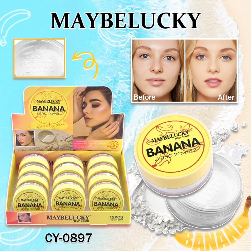 MAYBELUCKY BANANA POWDER Banana Setting Powder Matte Loose Powder Cross-Border Exclusive