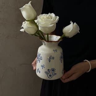 Vintage-style hand-painted sesame glaze ceramic vase, retro hydroponic bottle, living room entryway decor, high-appeal vase