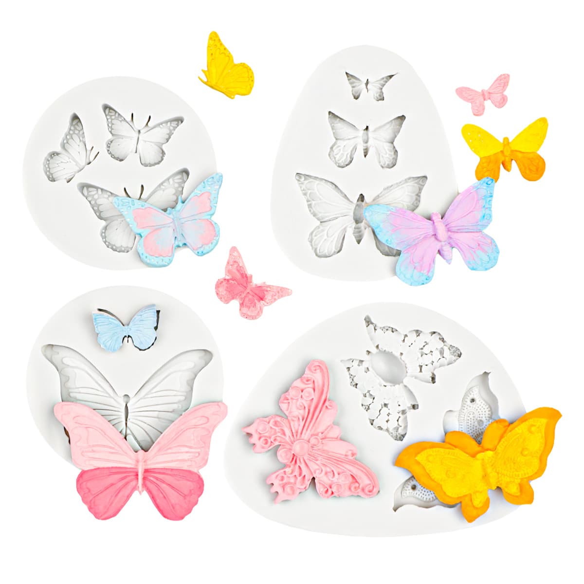 Chocolate Butterfly Silicone Mold DIY Vintage Butterfly Resin Plaster Decoration Fondant Cake Mold