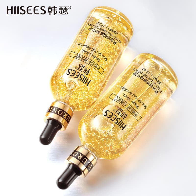 Hansel Gold Nicotinamide Stock Solution 24k Gold Essence Muscle Base Solution Hydrating and Moisturizing Peptide Cosmetics Factory