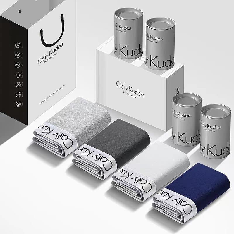 Birthday gift gift box canned men's underwear cotton fabric boxer briefs men's antibacterial comfortable close-fitting boxer briefs