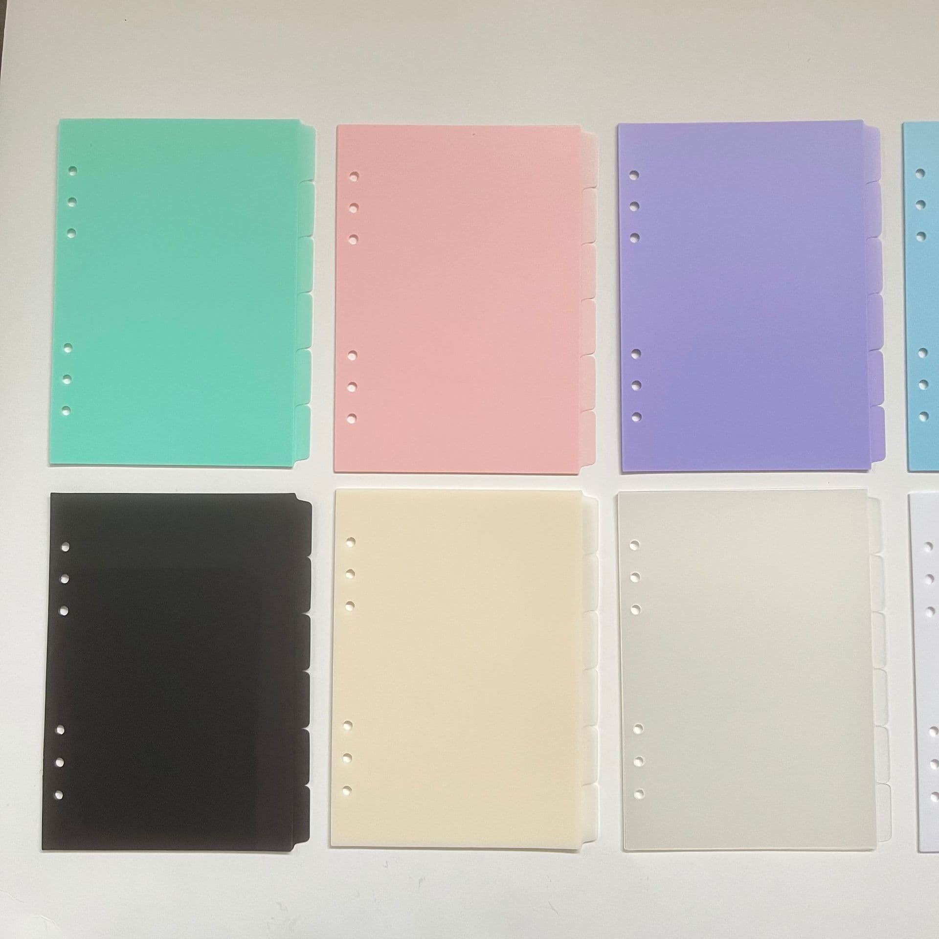 A5 Size 6-Hole Ring Binder Refill Pages Divider Paper Notebook Comfortable Feel A5 Pink Index Loose-Leaf Dividers