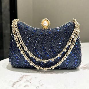 Cross-border Hot Selling Evening Bag Rhinestone Handbag Crystal Clutch Party Chain Bag for Women Luxury