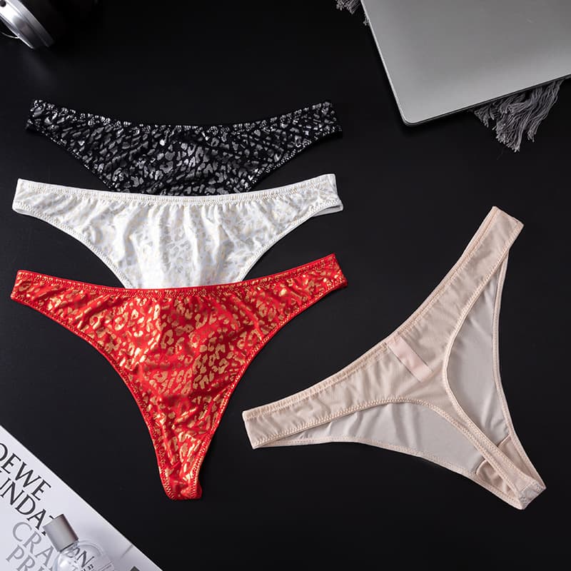 Low-waist ice silk seamless sexy thong sexy hot thin strap T-shaped sports yoga invisible underwear for women's foreign trade