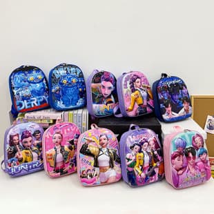 New Cross-border Witch Hunter Squad 12-inch Kindergarten 3D Cartoon Hard Shell Backpack for Kids, Cute Double Shoulder Bag