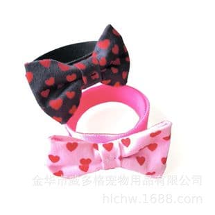 New Bow Tie Heart Pet Bow Tie Holiday Decoration Cat Collar Pet Leash Puppy Pet Collar