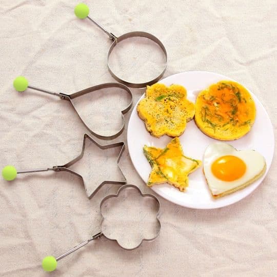 Creative stainless steel egg fryer, heart-shaped egg mold, egg ring, egg steamer, sachets mold