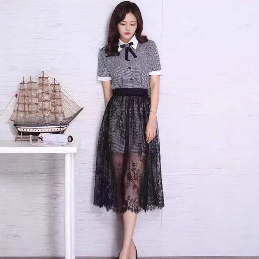 Lace bottoming skirt, single layer sexy lace gauze skirt, loose large size skirt, inner skirt, outer skirt, petticoat, overskirt