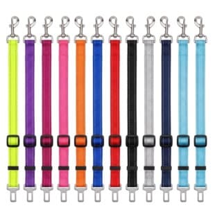 Pet Car Safety Rope Reflective Dog Seat Belt Adjustable Cat Car Leash Factory Wholesale
