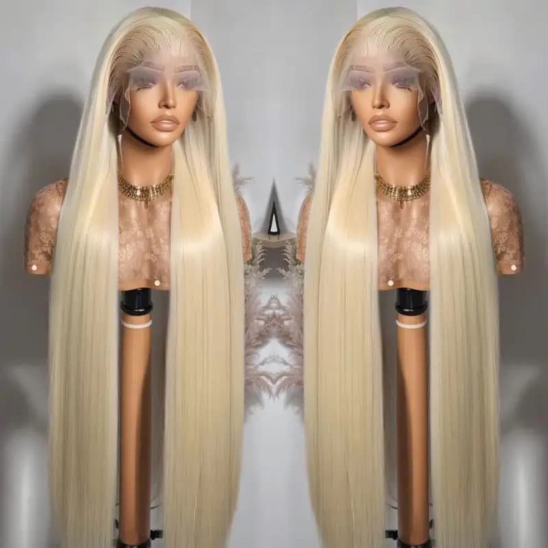 Lace Front Wig Long Straight Hair European and American Women's Fashion Synthetic Wig Factory Wholesale European and American Style