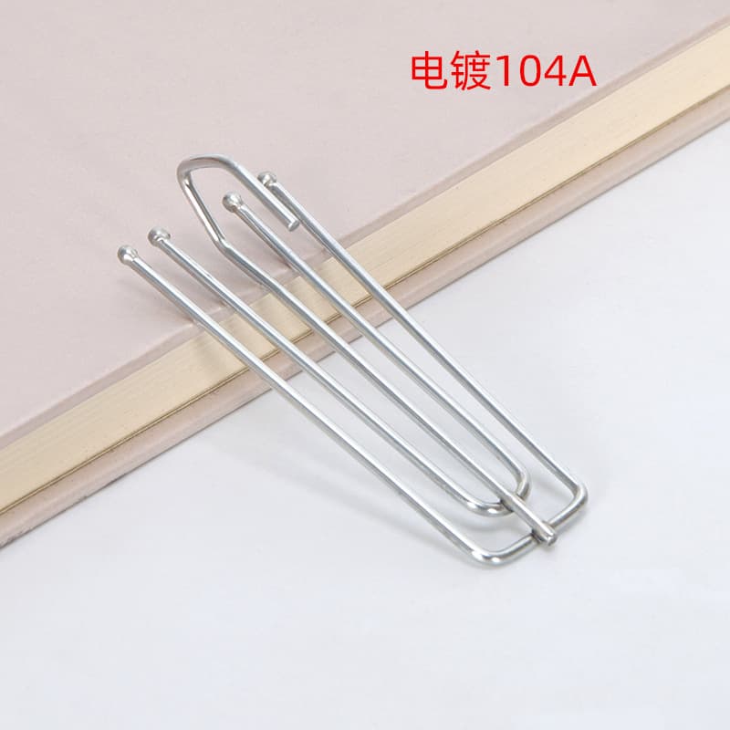 Factory direct sales: curtain accessory fabric fork hooks, electroplated 104A, galvanized four-claw hooks, fabric tape four-fork hooks, five-finger hooks