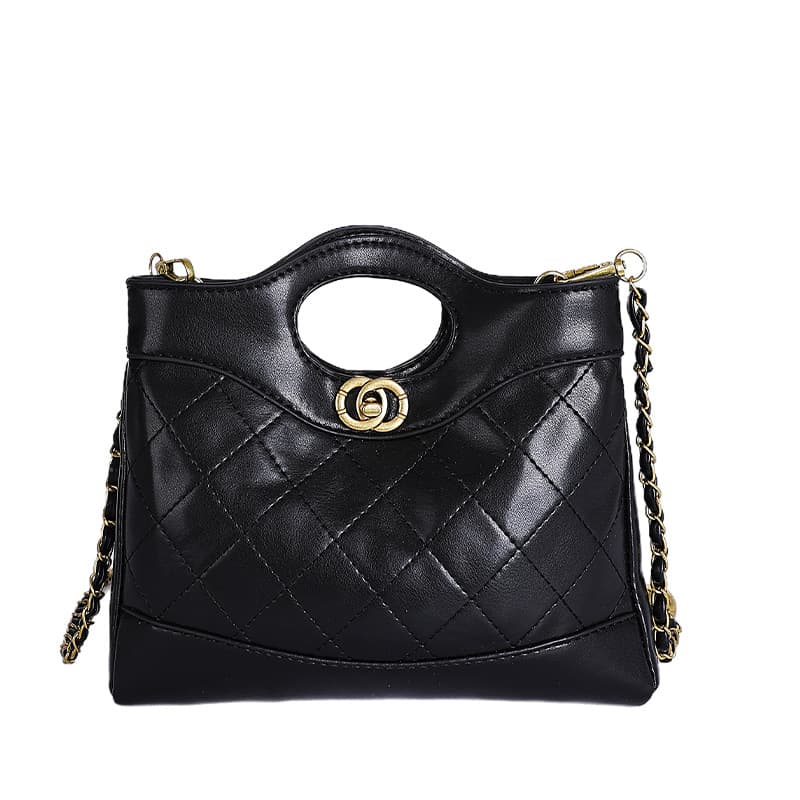 Frosted Patchwork Handbag Commuter Chanel-Style Diamond Quilted Tote Bag Women's 2025 New Chain Single Shoulder Crossbody Bag