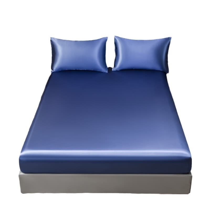 Cross-border Trade Satin Bed Sheet Set with Cooling Bed Cover Mattress Protector for Amazon
