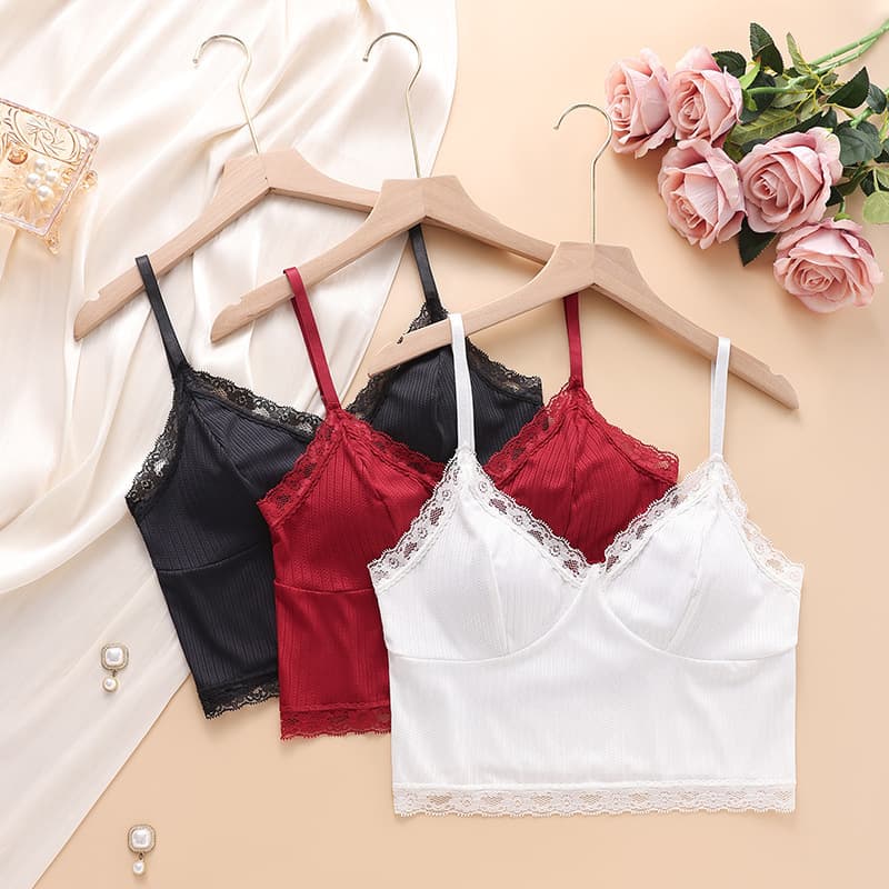 Amazon Cross-Border Best-Selling New Lace Trim Camisole Top Slimming and Flattering Inner Layer Lightweight Style