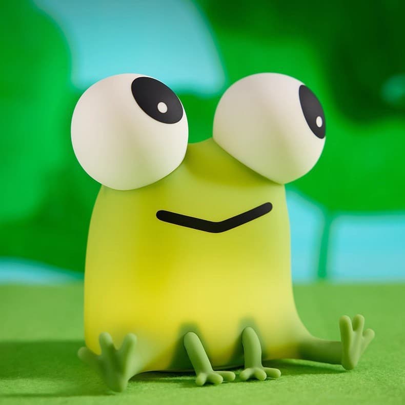 New Cross-Border Frog Night Light Funny Frog Silicone Tap Light Kids Stress Relief Gift Eye-Care Lamp