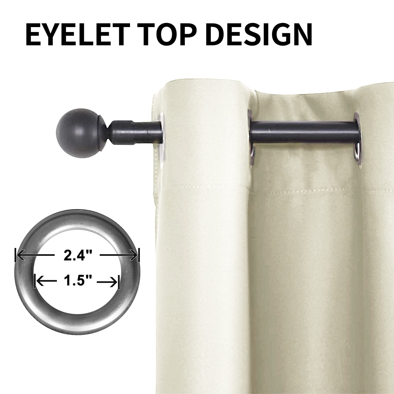 Manufacturer Wholesale Cross-border Full Blackout Fabric Solid Color Balcony Sun Protection Heat Insulation Outdoor Waterproof Finished Curtains Grommet Curtains
